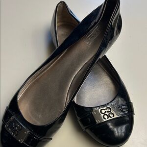 Coach Black Patent Flats Size 10